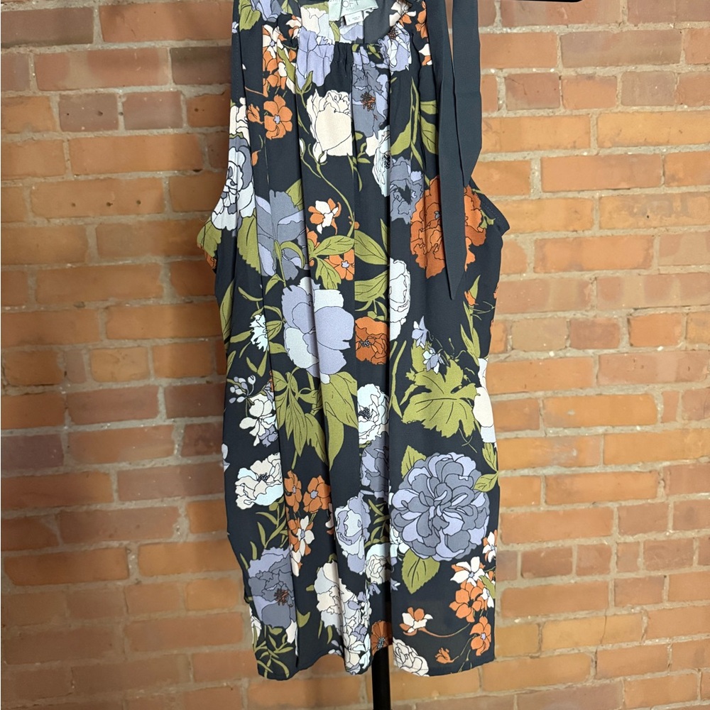LOFT Multicolor Flowy Floral Sleeveless Top Sz L NWT